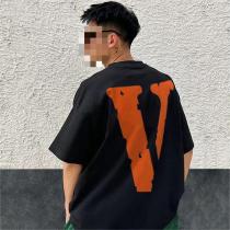 Unisex Big V Couple Loose Short Sleeve T-shirt for Men and Women