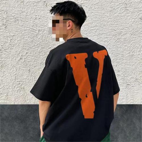 Unisex Big V Couple Loose Short Sleeve T-shirt for Men and Women