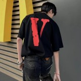 Unisex Big V Couple Loose Short Sleeve T-shirt for Men and Women