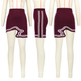 Solid sexy irregular knit skirt