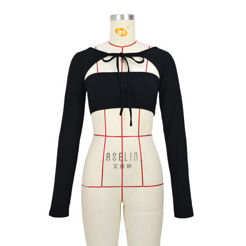 Solid backless strapping bra cover refers to a two-piece top set