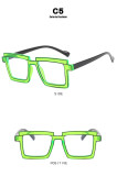 Anime flat lens ins square anti blue light TR90 eyeglasses frame personality trend cross-border online red glasses