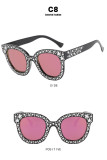 Cross border Pentagram sunglasses 2023 new fashion sunglasses personality Sunglasses concave shape photo girl