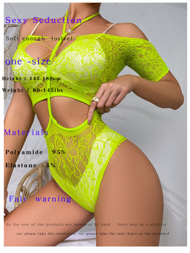 Two pieces of mesh clothes hanging from the neck for women