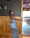 2023 One Shoulder Slim Beach Resort Sexy Long Dress Knitted Hollow out Long Dress Cover Up Summer Girl