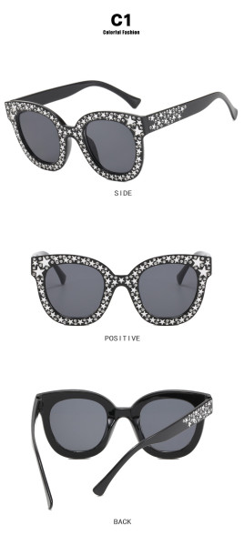 Cross border Pentagram sunglasses 2023 new fashion sunglasses personality Sunglasses concave shape photo girl