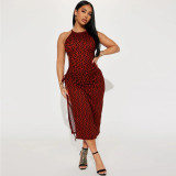 Women's Fashion Hot selling Print Split Dress