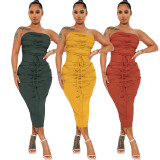 Sexy Pit Strap Strap Bust Skirt Set Two Piece Set