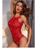 Hot Diamond One Piece Bikini Jacquard Fun Underwear Hollow out One Piece Mesh