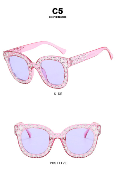 Cross border Pentagram sunglasses 2023 new fashion sunglasses personality Sunglasses concave shape photo girl