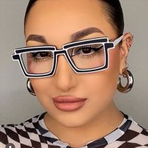 Anime flat lens ins square anti blue light TR90 eyeglasses frame personality trend cross-border online red glasses