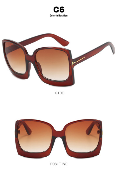 T-shaped square sunglasses 2023 new Sunglasses retro sunglasses cross-border fashion street photo show