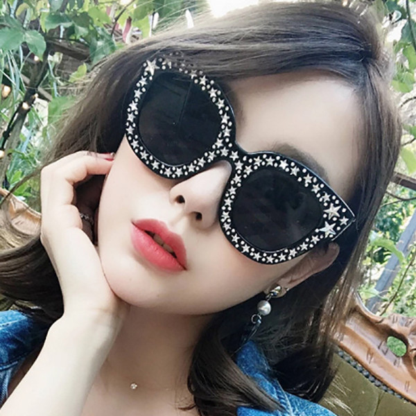 Cross border Pentagram sunglasses 2023 new fashion sunglasses personality Sunglasses concave shape photo girl