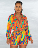 Ethnic style positioning printed casual jumpsuit