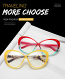 Personalized color contrast patchwork anti blue light glasses