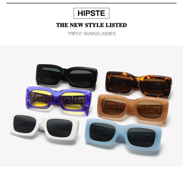 Sunglasses square retro jelly colored sunglasses