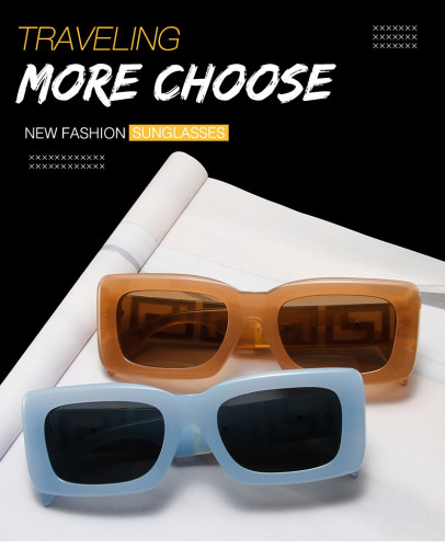 Sunglasses square retro jelly colored sunglasses