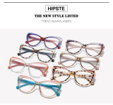 Splice frame anti blue light glasses Cat's eye large frame can be equipped with flat lenses
