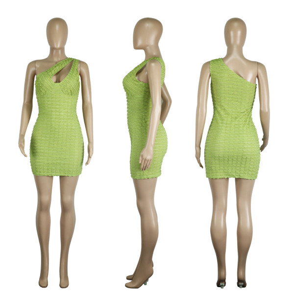 Hollow out slimming buttocks mini sexy evening dress