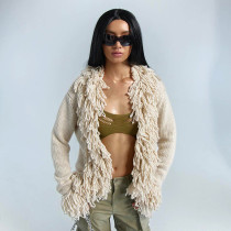 Fashion Street Versatile Long Sleeve Sweater Coat Top Fashion Street Versatile Long Sleeve Sweater Coat Top