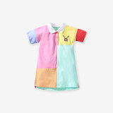 Girls' Princess Dress Spliced Pure Cotton Dress