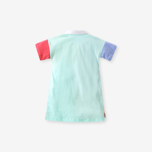 Girls' Princess Dress Spliced Pure Cotton Dress