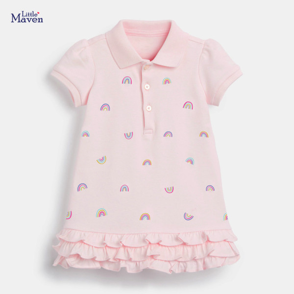 Children's clean color girl's dress knitted children's skirt