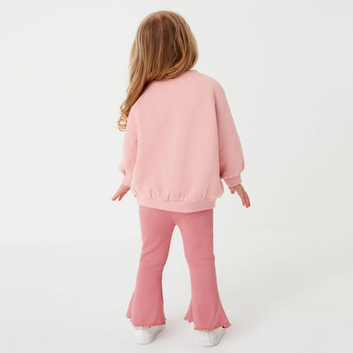 Girls' sweater set, long sleeved pants, two-piece set