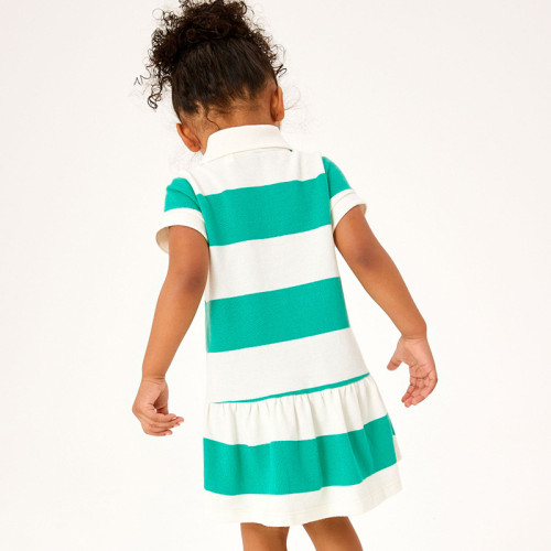 Children's striped POLO dress cute girl's dress