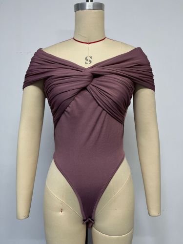One Piece Sexy Tight Waist Slim Cross Twisted One Piece Top