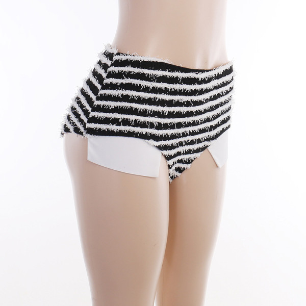 Low rise contrast striped sexy shorts