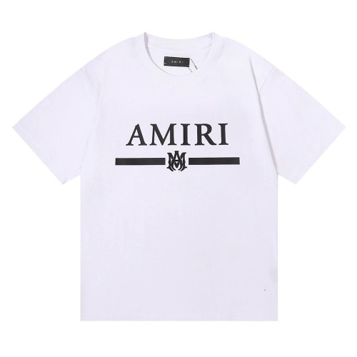 Solid cotton round neck letter printed short sleeved T-shirt