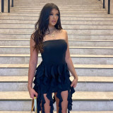 Sexy Tassel Strap Wrapped Chest Dress