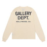 Pure cotton loose fitting long sleeved T-shirt with letter printing bottom top