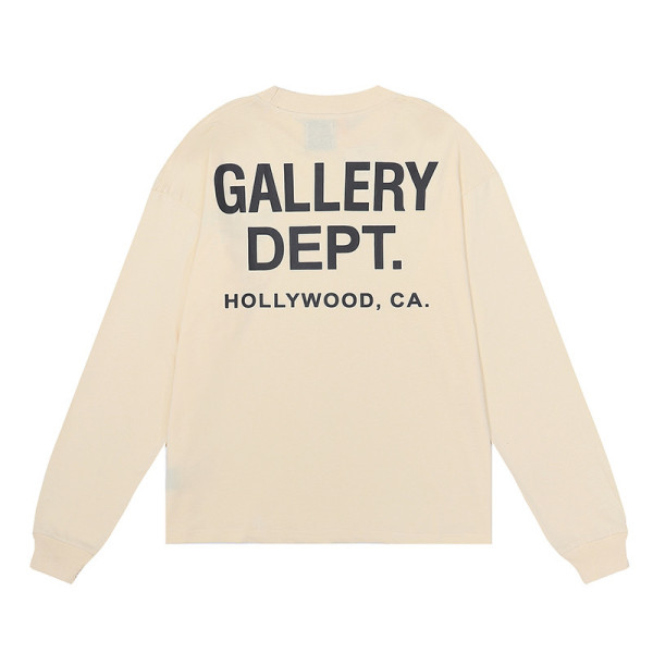 Pure cotton loose fitting long sleeved T-shirt with letter printing bottom top