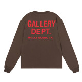 Pure cotton loose fitting long sleeved T-shirt with letter printing bottom top