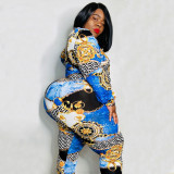  Printed Shirt Fashion Women Two Piece Set DHN007