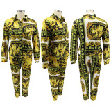  Printed Shirt Fashion Women Two Piece Set DHN007