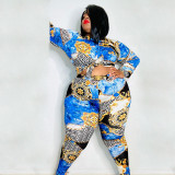  Printed Shirt Fashion Women Two Piece Set DHN007