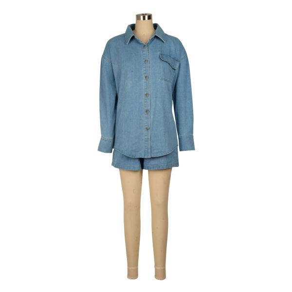 Denim jacket two piece denim shorts autumn AL250 