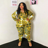  Printed Shirt Fashion Women Two Piece Set DHN007