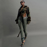 Umbilical Lace Camo Wash Coat