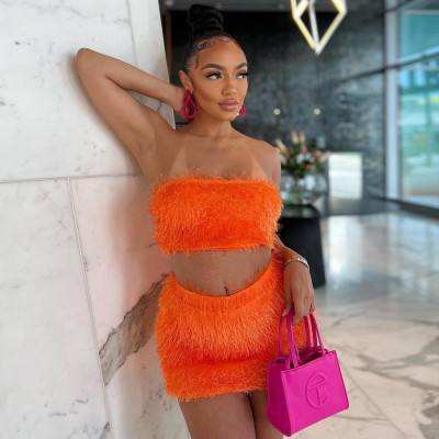 Sexy navel exposed backless sleeveless bra set