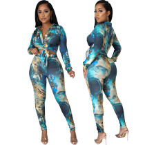 Two piece digital printed women's clothing set Two piece digital printed women's clothing set