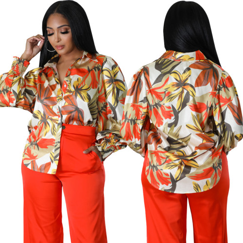 Sexy and fashionable digital printed multi-color women's shirt skirt