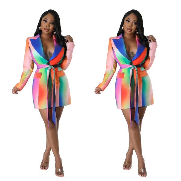 Fashion suit skirt printed dress
