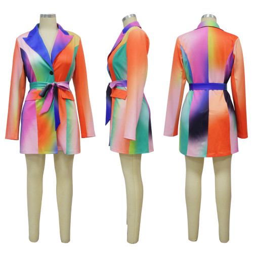 Fashion suit skirt printed dress