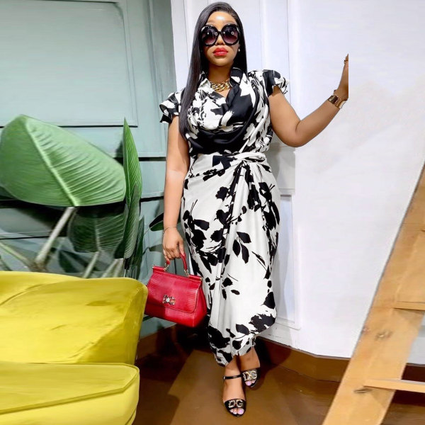 Sexy Printed Strap Loose Large Two Piece Set