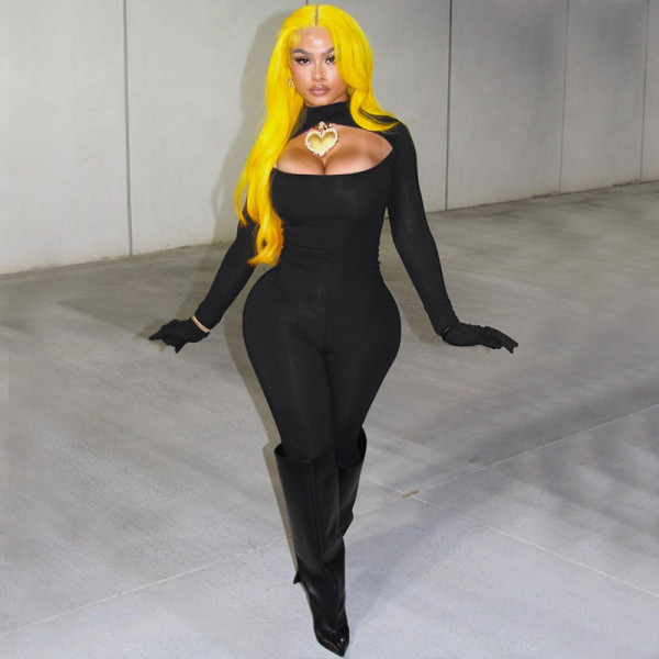Sexy Hollow Finger Slim Fit Jumpsuit P3713563K