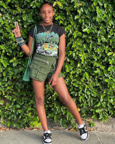 Irregular multi pocket work shorts with loose zipper jeans Irregular multi pocket work shorts with loose zipper jeans